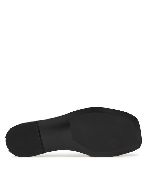 Calvin Klein Calvin Klein Klapki Flat Sandal Square Hf Lth HW0HW02652 Beżowy