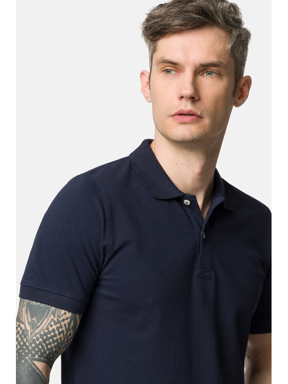 Lancerto Lancerto Polo Blake PO073123000013 Granatowy Regular Fit