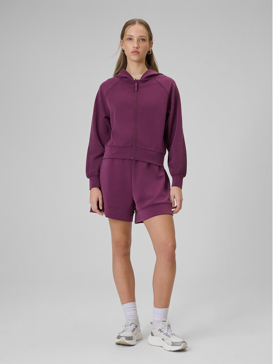 4F 4F Szorty sportowe SPORTS CLUB Bordowy Regular Fit