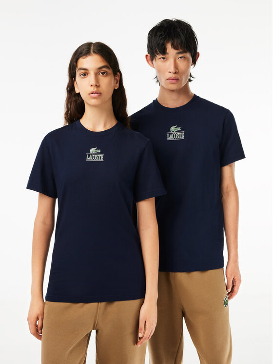 Lacoste Lacoste Тишърт TH1147 Тъмносин Regular Fit