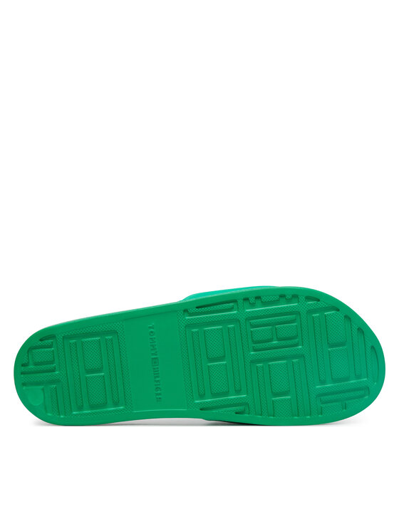 Tommy Hilfiger Tommy Hilfiger Klapki Th Script Pool Slide FW0FW09286 Zielony