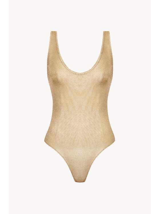 Epuzer Epuzer Body Metallic mesh Złoty Standard Fit
