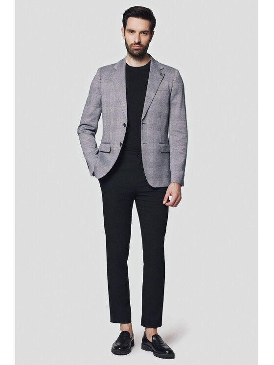 Lancerto Lancerto Marynarka Tularosa MA131124000015 Szary Slim Fit