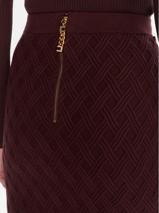 Elisabetta Franchi Elisabetta Franchi Ceruzaszoknya GK-20B-56E2-V390 Bordó Slim Fit