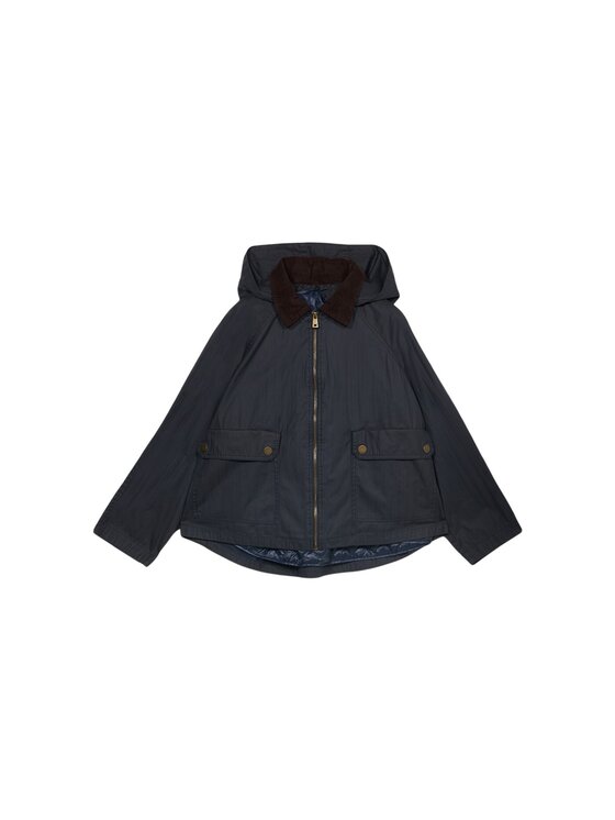 Oltre Oltre Cappotto 8150J000219N034 Blu Boxy Fit