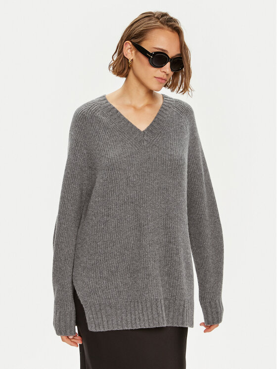 Weekend Max Mara Weekend Max Mara Пуловер Pania 2425366132 Сив Oversize