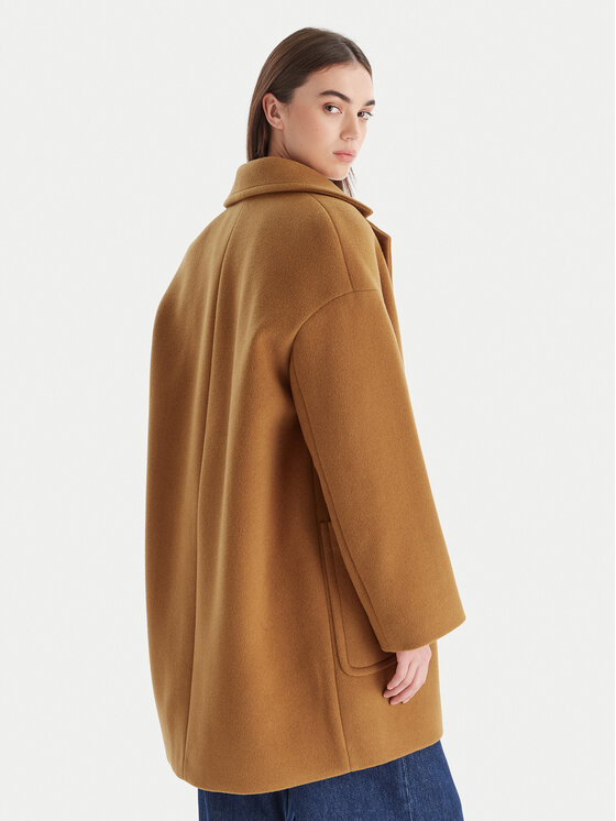 MAX&Co. MAX&Co. Vlněný kabát 2526016023200 Hnědá Regular Fit