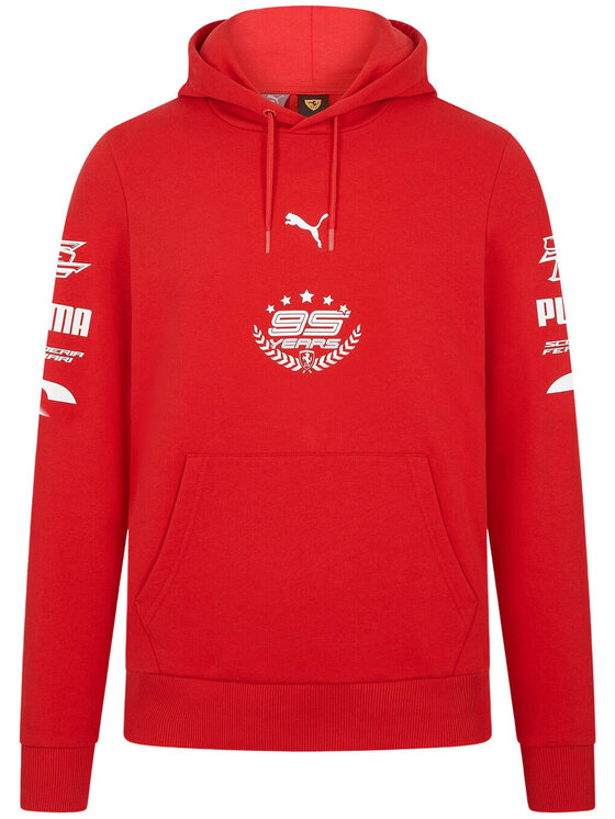Scuderia Ferrari Scuderia Ferrari Bluza Celebrating 95th Years Czerwony Regular Fit