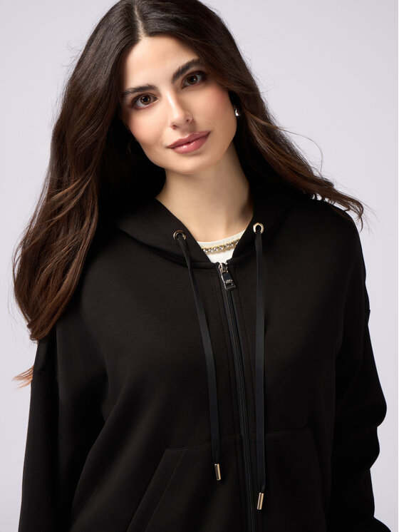 Oltre Oltre Bluza G921J003982N033 Czarny Regular Fit