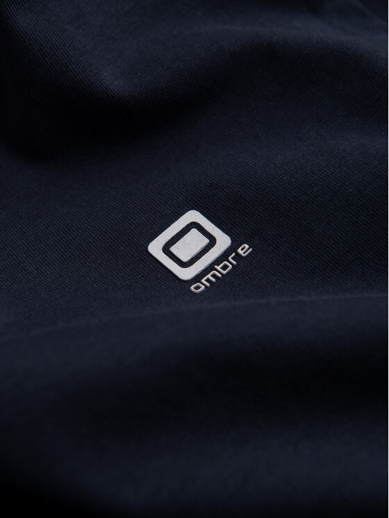 Ombre Ombre Longsleeve L172 Granatowy Regular Fit