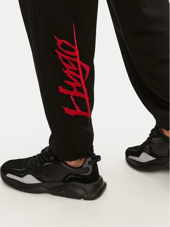 HUGO Hugo Спортивні штани Dlogopante 50521082 Чорний Relaxed Fit