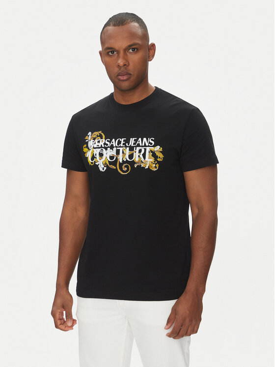 Versace Jeans Couture Tricou Bărbați, Mărimea: L, Negru, 78GAHC05