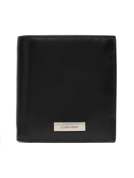 Calvin Klein Calvin Klein Novčanik Plaque Slim Trifold W Coin + Car LV04D1137G Crna