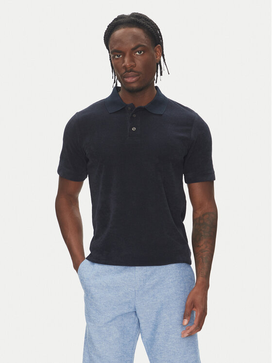 Lindbergh Lindbergh Polo 30-404263 Granatowy Relaxed Fit