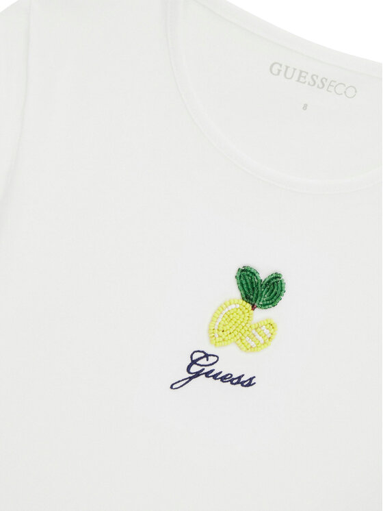 Guess Guess Tricou J6GI10 K6YW4 Alb Relaxed Fit