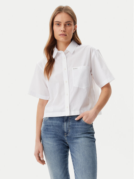 Guess Guess Košile W5GH98 WH7P1 Bílá Regular Fit