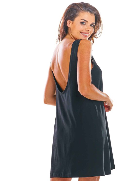 Infinite You Infinite You Sukienka letnia M204 Czarny Basic Fit