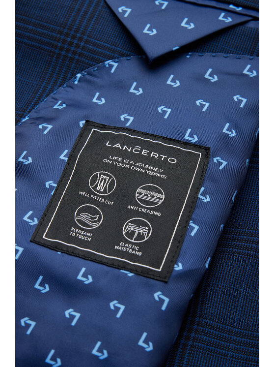 Lancerto Lancerto Garnitur Chandalar GA073124000008 Granatowy Slim Fit