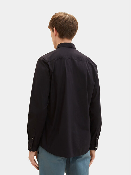 Tom Tailor Tom Tailor Πουκάμισο 1037435 Μαύρο Regular Fit