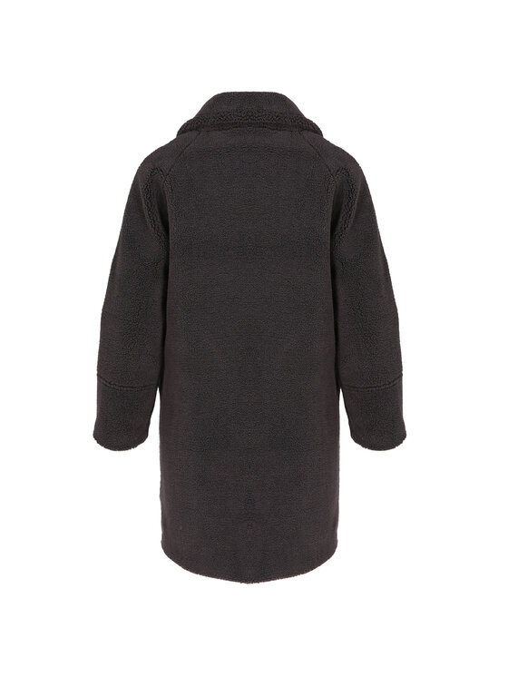Perso Perso Płaszcz zimowy oversize "MIŚ" Szary Slim Fit