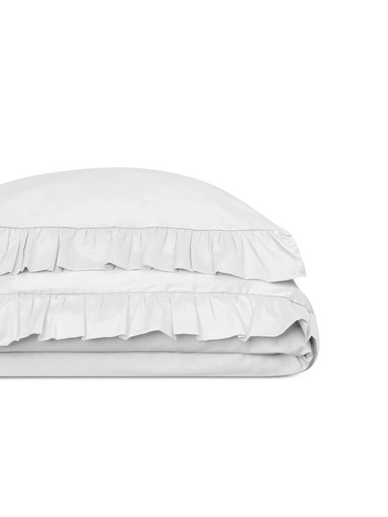 White pocket White pocket Komplet pościeli z falbanką Biały