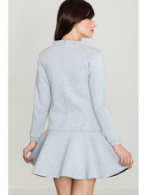 Katrus Katrus Šaty K247 Sivá Regular Fit