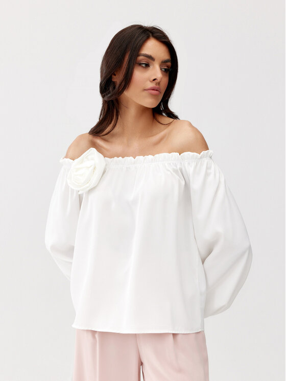 Roco Fashion Roco Fashion Bluzka Rosie Écru Regular Fit