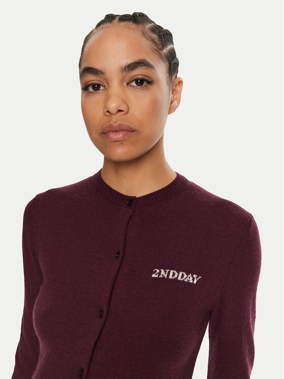 2NDDAY 2NDDAY Strickjacke Vinny 2245341408 Dunkelrot Regular Fit