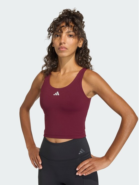 adidas adidas Koszulka techniczna 158405 Czerwony Fitted Fit