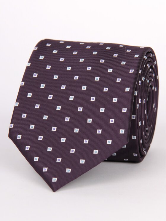 LARS LARS Krawat P3389 Bordowy
