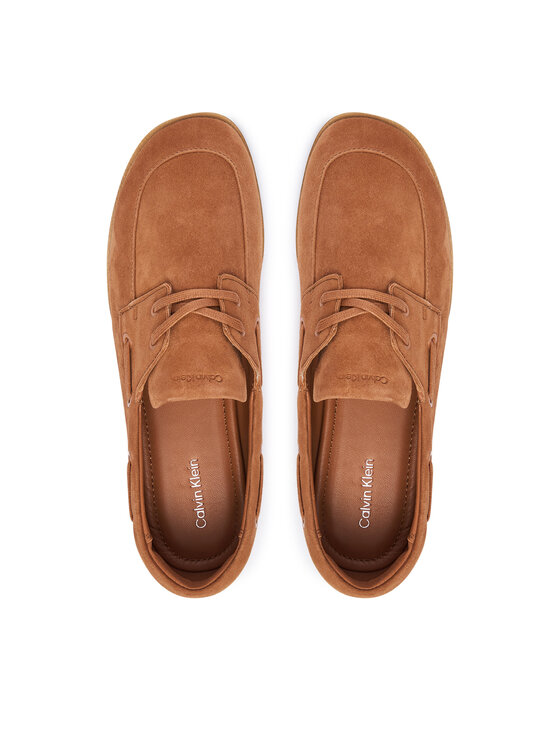 Calvin Klein Calvin Klein Pusbačiai Ess Boatshoe Suede HW0HW03290 Ruda