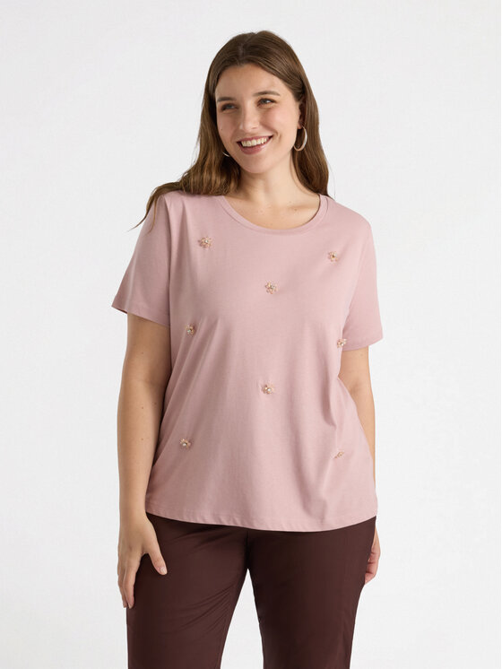 Fiorella Rubino Fiorella Rubino T-shirt G031L008632N006 Rosa Regular Fit