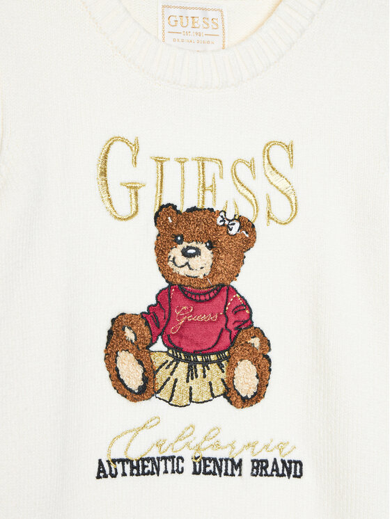 Guess Guess Rochie tricotată K5BK01 Z3GS0 Écru Regular Fit