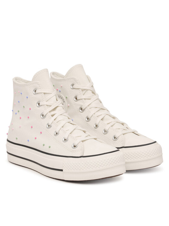 Converse Converse Кеди Chuck Taylor All Star Lift Platform Mini Studs A19140C Écru
