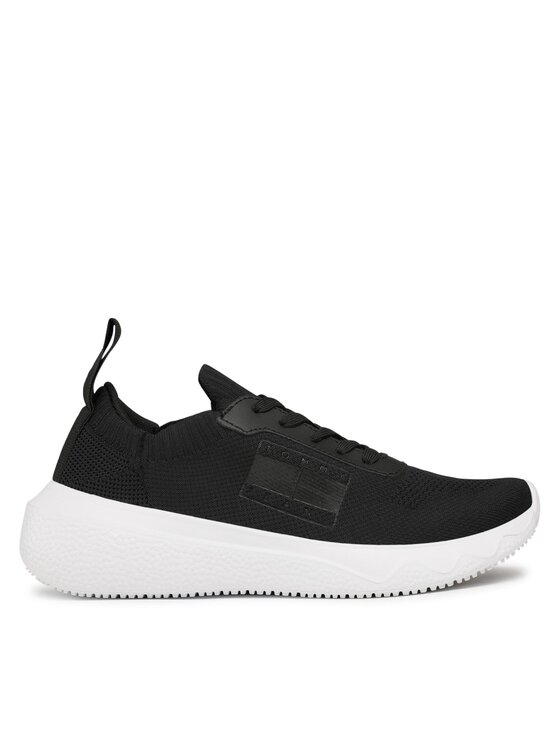 Sneakers Tommy Jeans Flexi Cpontrast Brand EN0EN02139 Negru