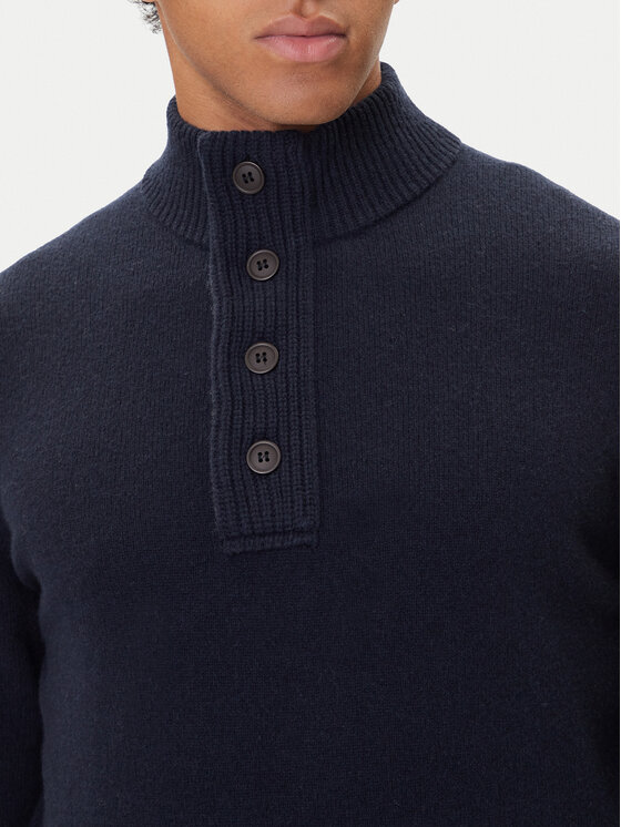 Barbour Barbour Sweater Patch Half Zip MKN0585NY91 Sötétkék Regular Fit