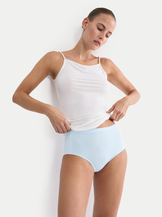 Triumph Triumph Klasične spodnje hlačke z visokim pasom Smart Natural 10211539 Modra