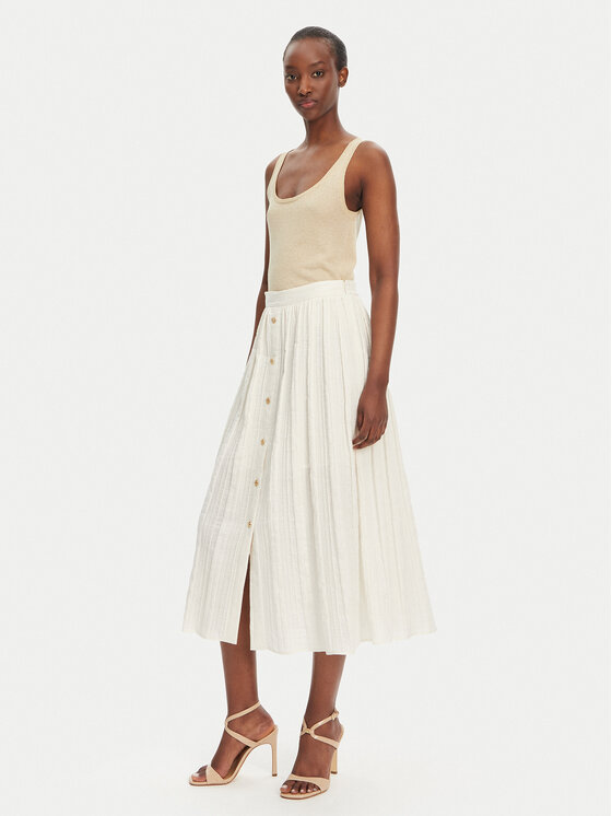 TWINSET TWINSET Trapezförmiger Rock 251TT2143 Écru Loose Fit
