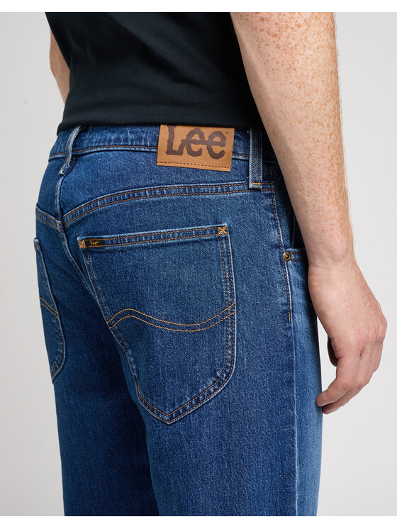 Lee Lee Spodnie materiałowe DAREN ZIP FLY Niebieski Straight Leg