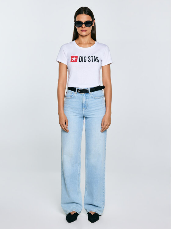 BIG STAR BIG STAR T-Shirt RISMA Biały Basic Fit