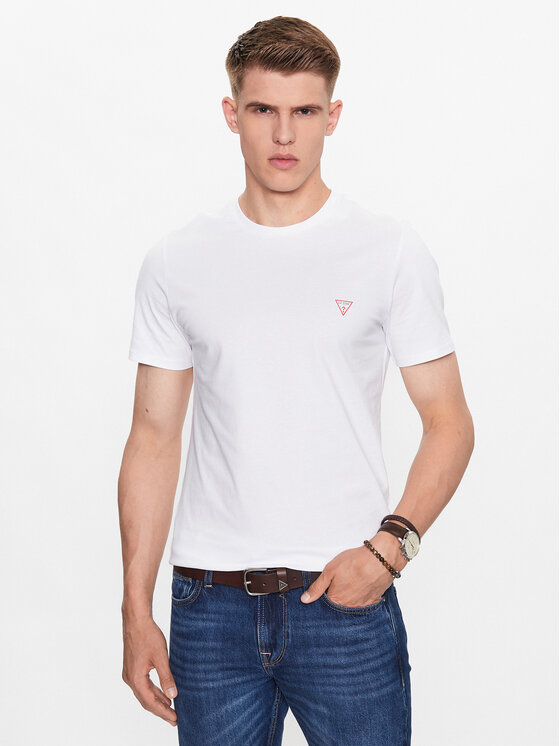 Guess Guess T-Shirt M2YI36 I3Z14 Bílá Slim Fit