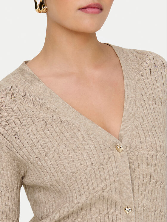 ONLY ONLY Kardigán Katia 15310902 Barna Regular Fit