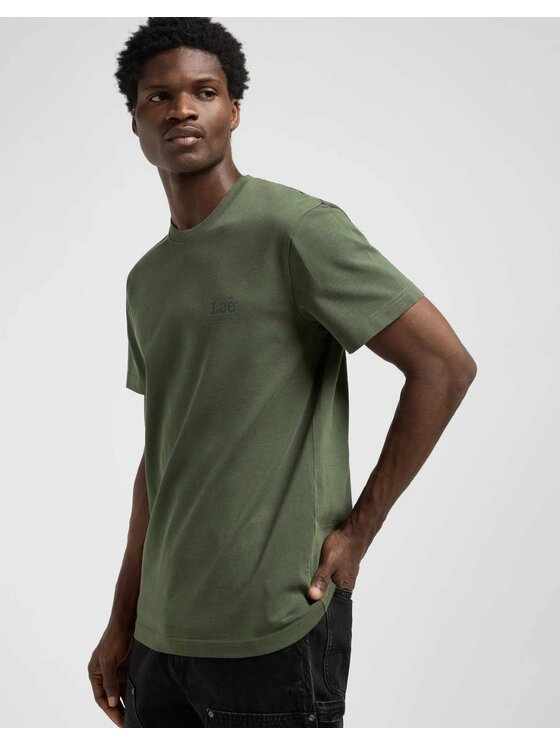 Lee Lee T-Shirt WW Graphic Tee Zielony Regular Fit