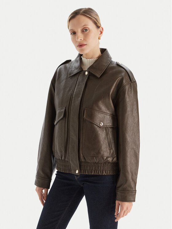 MICHAEL Michael Kors MICHAEL Michael Kors Яке от имитация на кожа 77A1487M52 Кафяв Relaxed Fit