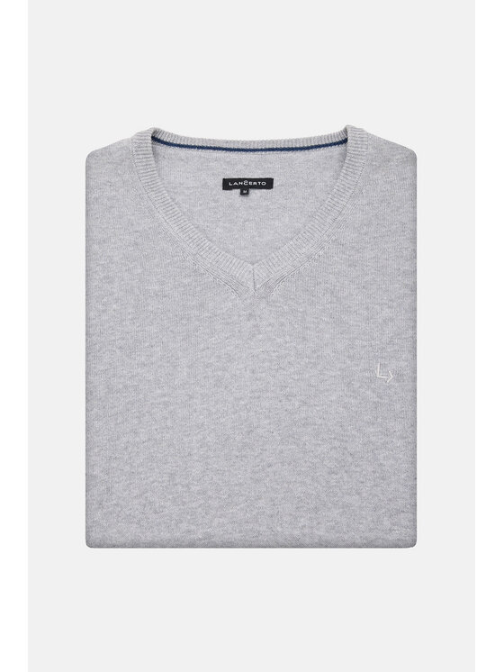 Lancerto Lancerto Sweter Anthony SW073223000056 Szary Regular Fit