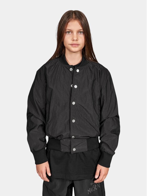 MADE BY SOCIETY MADE BY SOCIETY Kurtka przejściowa Bomber - J37797 Czarny Basic Fit