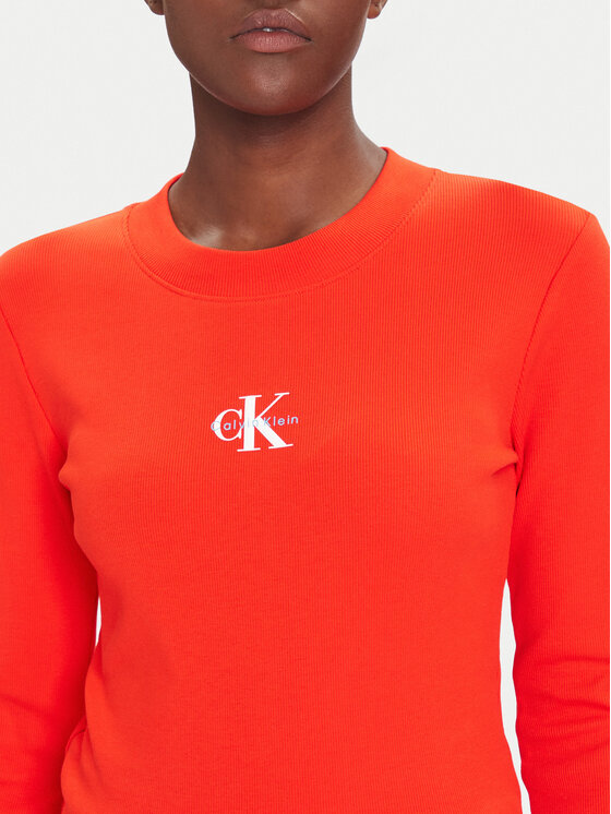 Calvin Klein Jeans Calvin Klein Jeans Bluse Monogram LV047A803G Rot Slim Fit