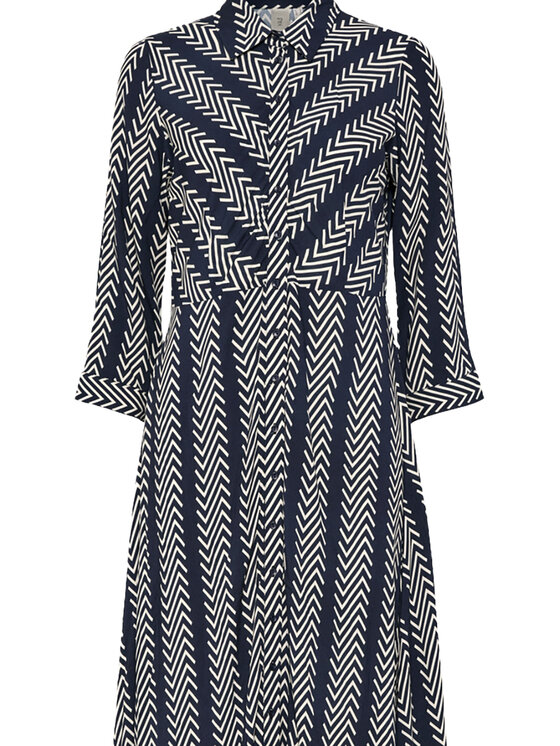 YAS YAS Košilové šaty Savanna 26022663 Tmavomodrá Loose Fit