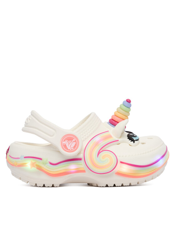 Crocs Crocs Шльопанці Toddler Crocs Iam Unicorn Lights Classic Clog 212508 Білий