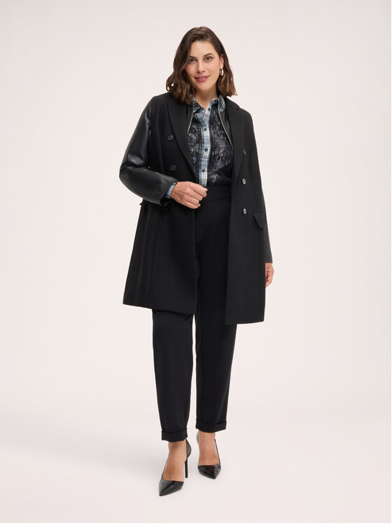Fiorella Rubino Fiorella Rubino Płaszcz zimowy 0029T000379N033 Czarny Over Fit